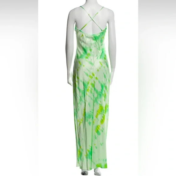 RARE Rat and Boa Tie Dye Cowl neck silk satin Slip Dress small maxi long